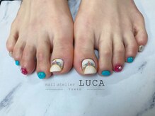 ネイルアトリエルカ(nail atelier LUCA)/W-504 大人可愛いビジューフット