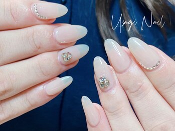 ウサギネイル 新大久保店(usagi nail)/マグネットフレンチ秋可愛い