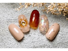 ぷっくりフラワーネイル