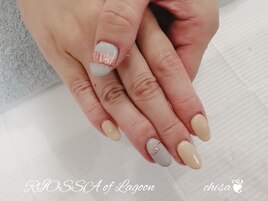 リングネイル×シンプルネイル