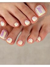 えむねいる(m.nail)/フット／オーロラ／ホワイト