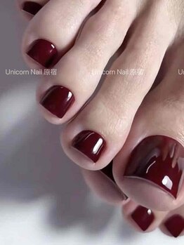 ユニコーンネイル 原宿表参道(unicorn nail)の写真/【フット・ワンカラ－★¥5980】フットネイルで可愛くオシャレな足元に☆持ち込デザインOK！モチも◎