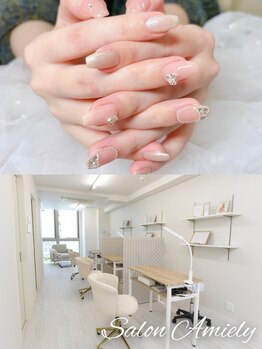 サロン アミリー(Salon Amiely)の写真/【新規パラジェル550円お試しキャンペ-ン】”ワンランク上の仕上がり”Amielyで私らしさが光るnailに出会う