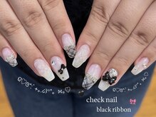 リンドネイル バイ モカ アンド ララ(Lind nail by moca and LaLa)/【mian】チェック/キルティング