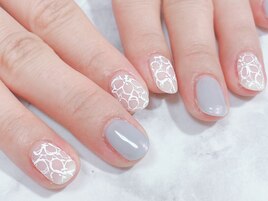 レースフラワーネイル
