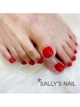 さりぃず ねぃる(SALLY’S NAIL)/女度高め赤のワンカラーフット