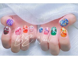 ヨーヨー花火デザインネイル