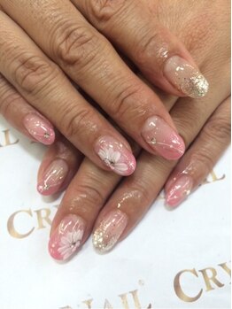 クリスタルネイル ボンベルタ橘店(CRYSTAL NAIL)/フラワーネイル