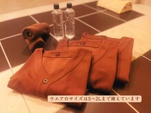 ウエアのサイズはS～2Lまで揃えています