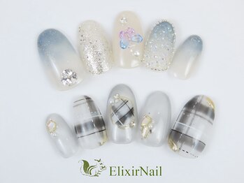 エリクサーネイル 新宿3丁目(Elixir Nail)の写真/【ずっとオフ込定額¥5280からご用意★】カラーMIX可能！デザイン多数♪モテ可愛～華やかまでお任せ♪