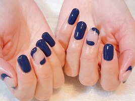 ◆navy nail ¥6700