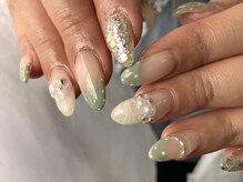レース、ドットネイル