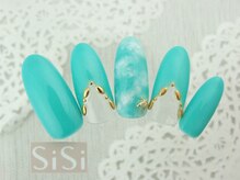シシ(SiSi)/ターコイズ＆スタッズ＆タイダイ