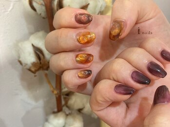 アイネイルズ 渋谷店(I nails)/うるうるちぐはぐ￥9480