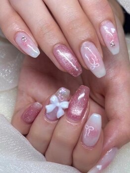 トランスモード ネイルの写真/《口コミ多数・パラジェル認定サロン》大人可愛いデザインが素敵【初回オフ込みデザインプレミアムコース】