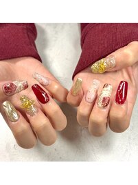 デザイン持ち込み/薔薇ネイル