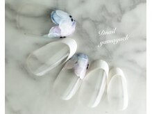 ディーネイル(Dnail)/フレンチと花フレンチ