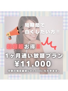 ホワイトニングショップ つくば店(WHITENING SHOP)/1か月通い放題プラン¥11,000