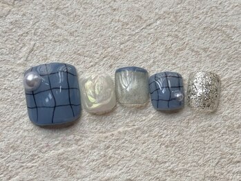 ネイルサロンキティ(nail salon Kitty)/FOOTネイル ¥9980 くすみカラー