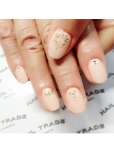 ネイルトレード 西荻窪店(NAIL TRADE)/メタリックゴールドアートネイル