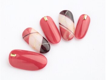 エムスラッシュ ネイル たまプラーザ(M.SLASH)/チェックネイル