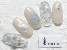 アイネイルズ 新宿店(I nails)/シルバー天然石アート