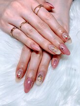 アムルーズ(Amoureuse)/春の押し花ネイル♪