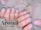 シンプルピンクネイル