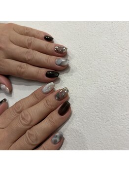 プライベートネイルサロン(private nail salon)/ブラック×ニュアンス