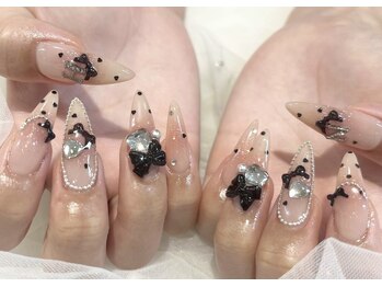 シエル(Ciel)の写真/キラキラ/大人上品も得意★【大人気ジェルチップ長さ出し フリーアート(シンプル)¥12800】オフずっと無料!!