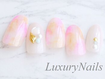 ラグジュアリーネイルズ タカダノババ(Luxury Nails Takadanobaba)/タイダイ*もやもやピンク