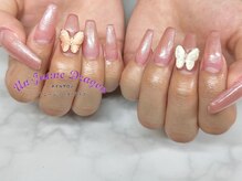 アン ジョーヌドラゴ/【ロングネイル】蝶々パーツ