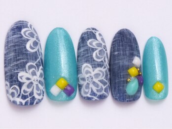 ネイリックス 栄ガスビル(NAILX)/デニムネイルにチャレンジ☆