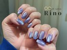 カラーマグネット×ブルーネイル