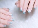 水色×ホワイトグラデーション