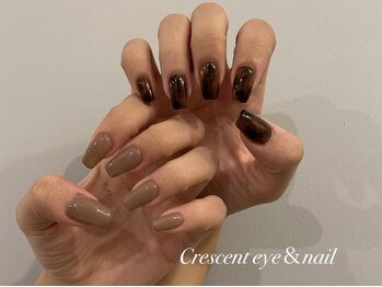 クレセント アイアンドネイル 今泉店(Crescent)/ブラウン鼈甲ネイル