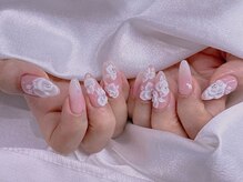 エムズ ネイルサロン(M2)/長さだし3Dバラ