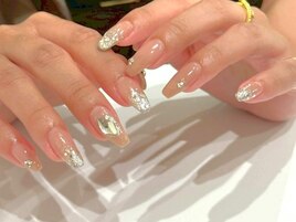 ビジューネイル/韓国っぽネイル