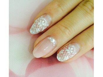 ネイルサロン ベビーピンク(Nail salon BABY PINK)/レース☆