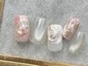 【今季トレンド！】くすみピンク×ニュアンスデザイン　¥7800