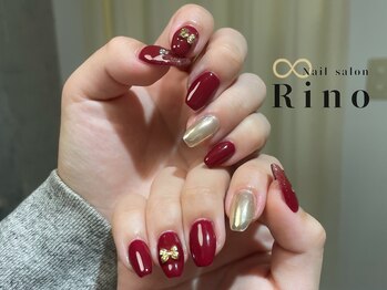 ボルドー×リボン×長さだし10本