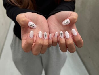 ロエン 北岡崎(ROEN)/ホワイトピンク×クロムパーツ