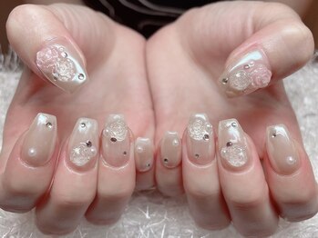 レアネイル 新宿(le'a nail)/バラミラーネイル