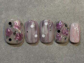 カラネイル 南森町店(calla nail)/紫陽花 お花 ニュアンス