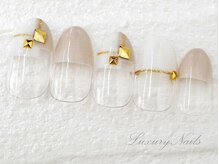 ラグジュアリーネイルズ オオミヤ(Luxury Nails Omiya)/フレンチ*ブロックチェック