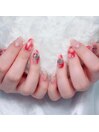レッドニュアンスネイル