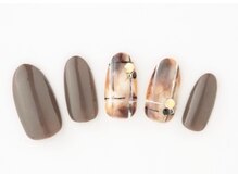 エムスラッシュ ネイル たまプラーザ(M.SLASH)/大人マーブルチェック