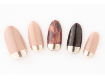 エムスラッシュ ネイル たまプラーザ(M.SLASH)/べっ甲ミラーネイル