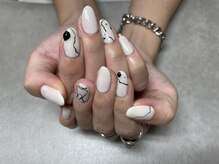 プラス デ ネイル(+ de nail)/ワンカラー+アート5本☆7,700円