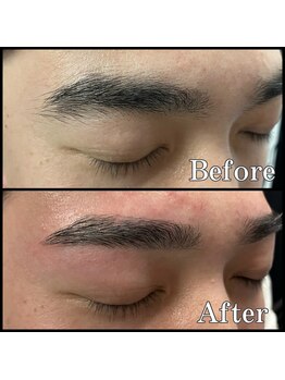 眉毛男子 新宿店/眉毛 　before / after